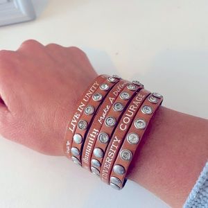 Humanity tan leather bracelet